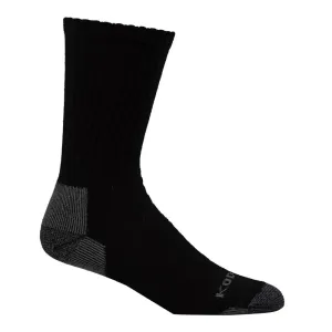 Kodiak Mens 3-Pack Premium Cotton Work Socks - Comfortable Black Heavy-Duty Crew Socks