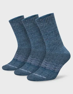 Men's Moisture Control Athletic Crew Socks - 3 pack