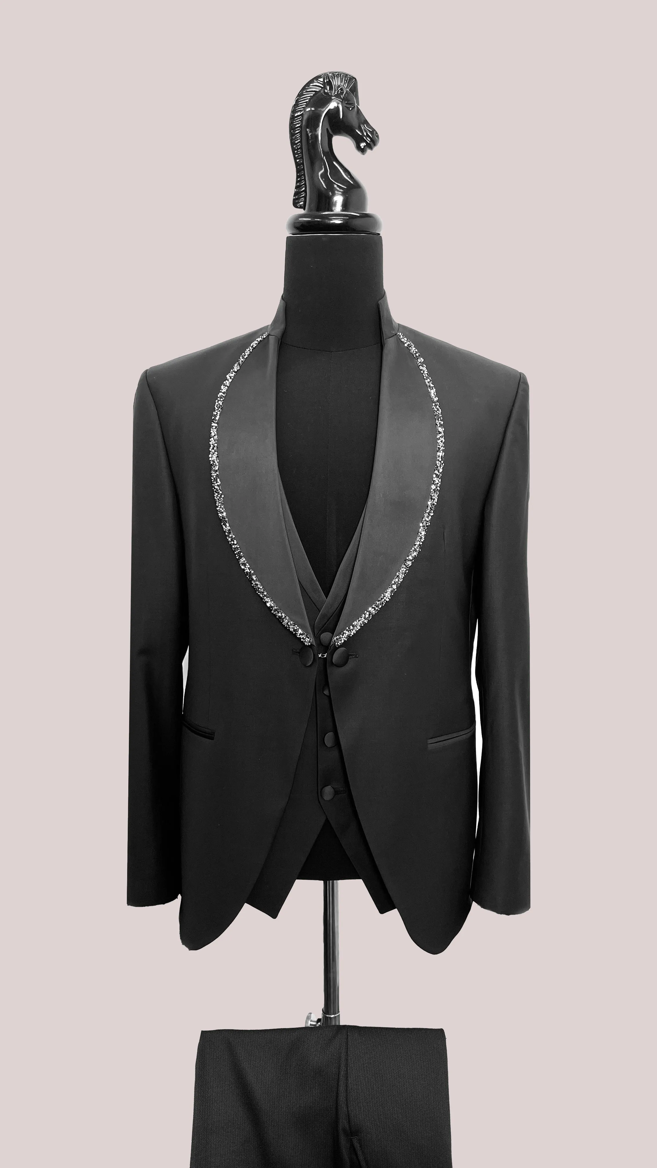 Midnight Sapphire Elegance Men's Tuxedo by Vercini