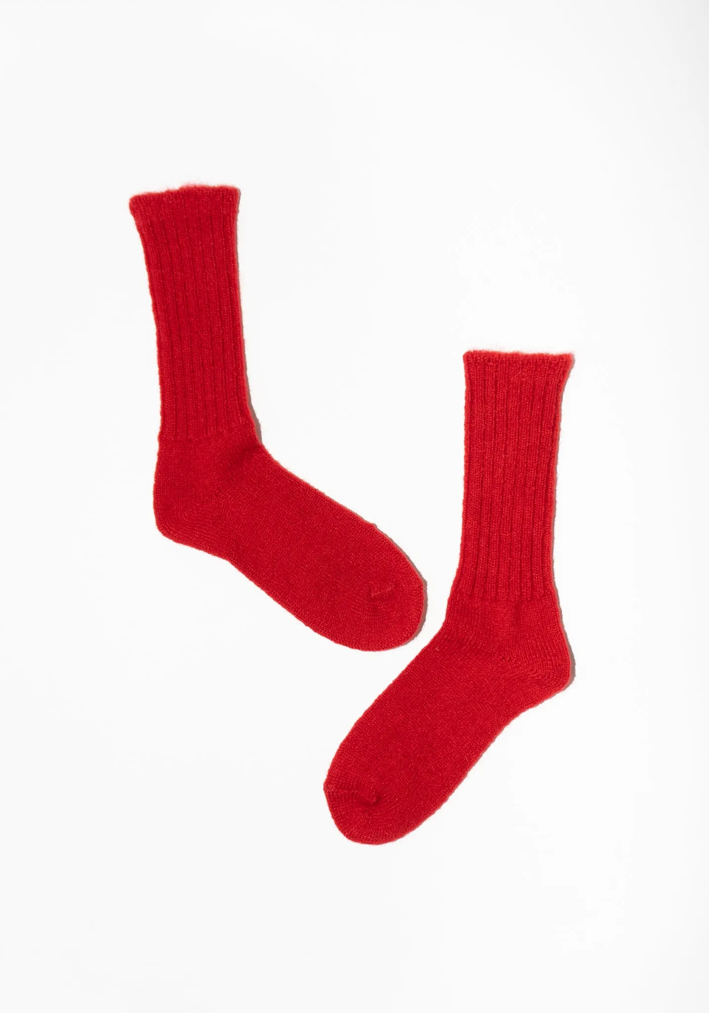 Mohair Socks in Red