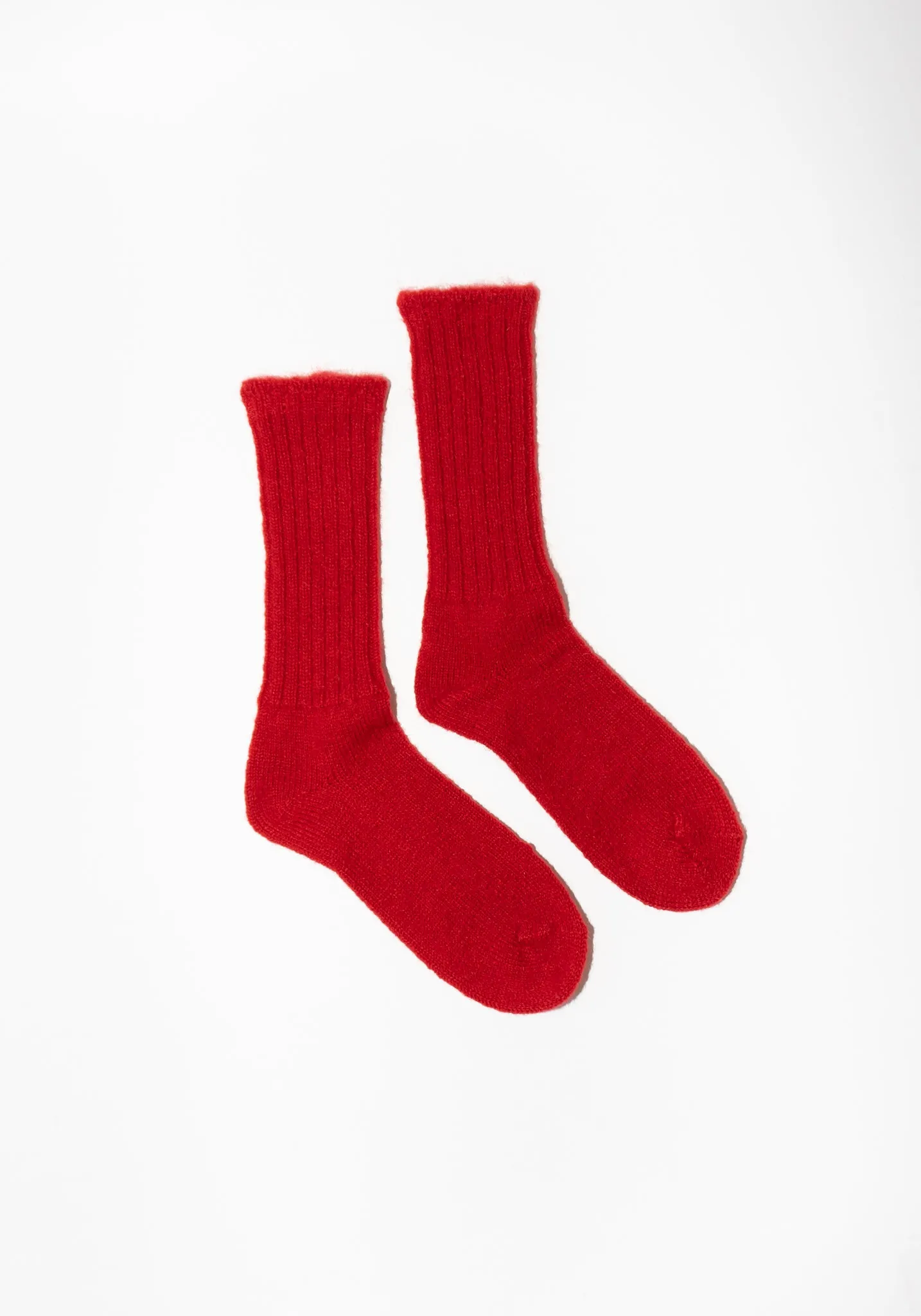 Mohair Socks in Red