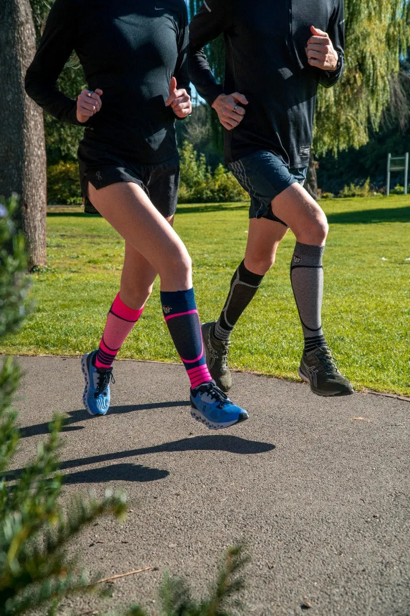 Monkey Sox Victory X1 Sport Compression | Pink & Navy