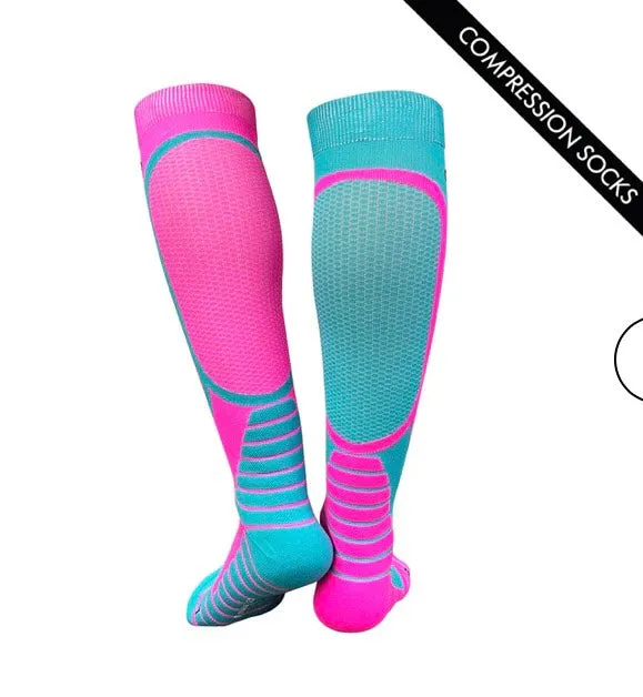 Monkey Sox Victory X1 Sport Compression | Pink & Turquoise