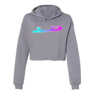 Ombré Blade Women's Cropped Fleece Hoodie