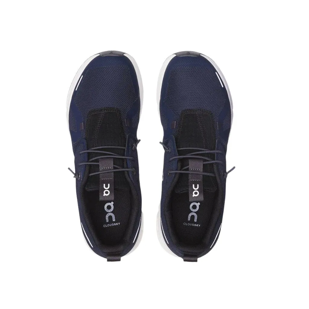 On Running Grade School Boys Cloud Sky Sneakers in Midnight Black