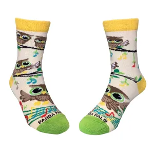 Owls Chorus Music Notes Socks (Ages 3-7) from the Sock Panda