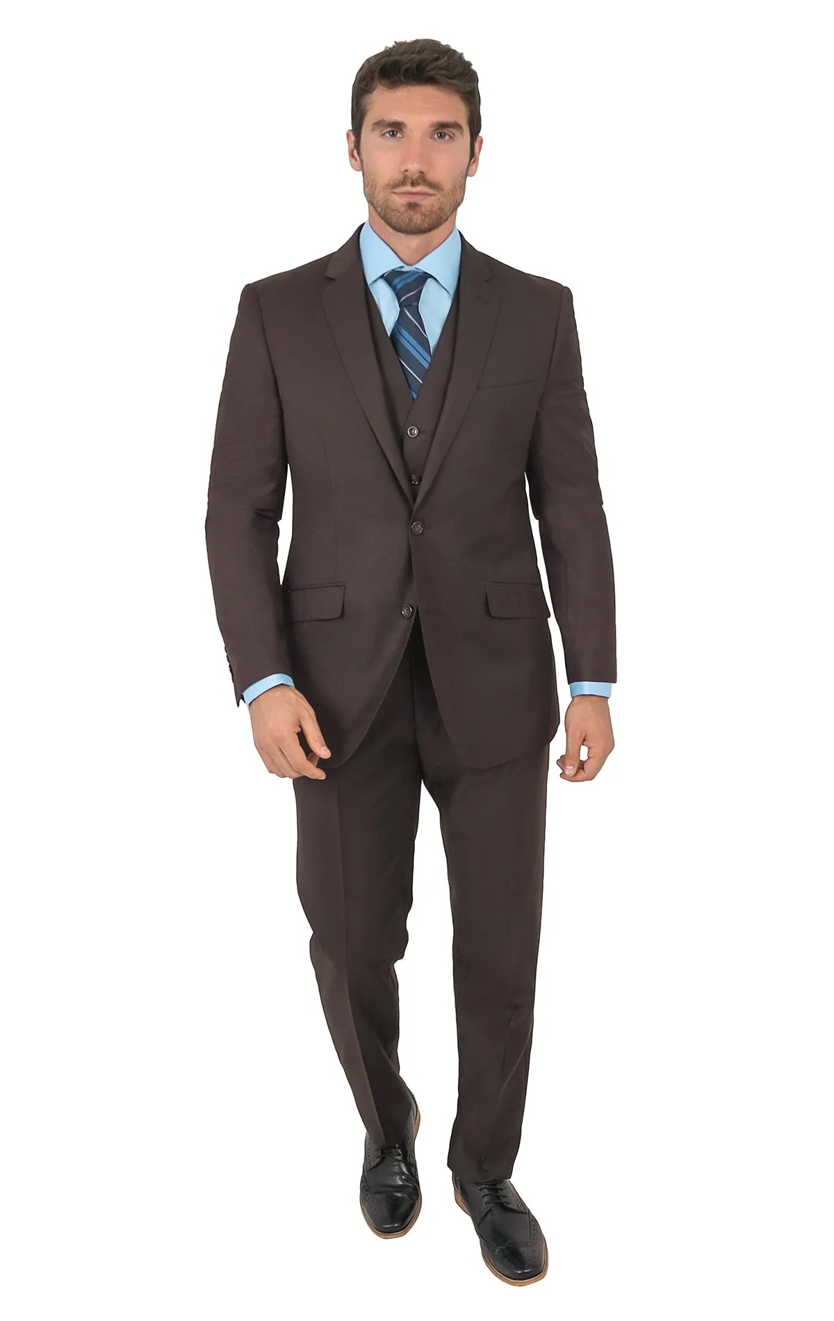 PIERCE BROWN TAILORED FIT 3 PC SUIT