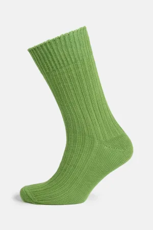 Premium Cotton Sock Rib - Apple Green