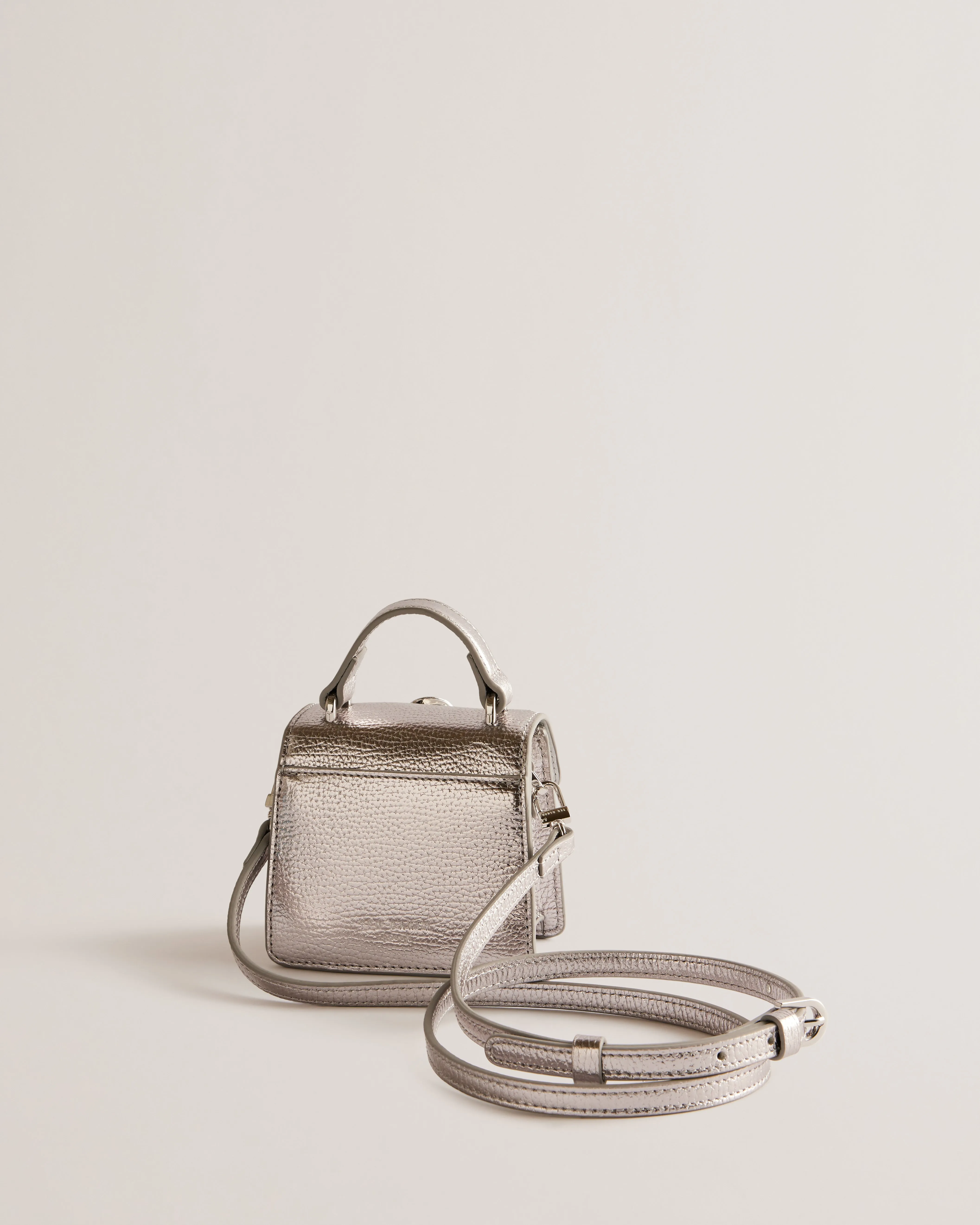 Roslie Mini Top Handle Rose Bag Silver