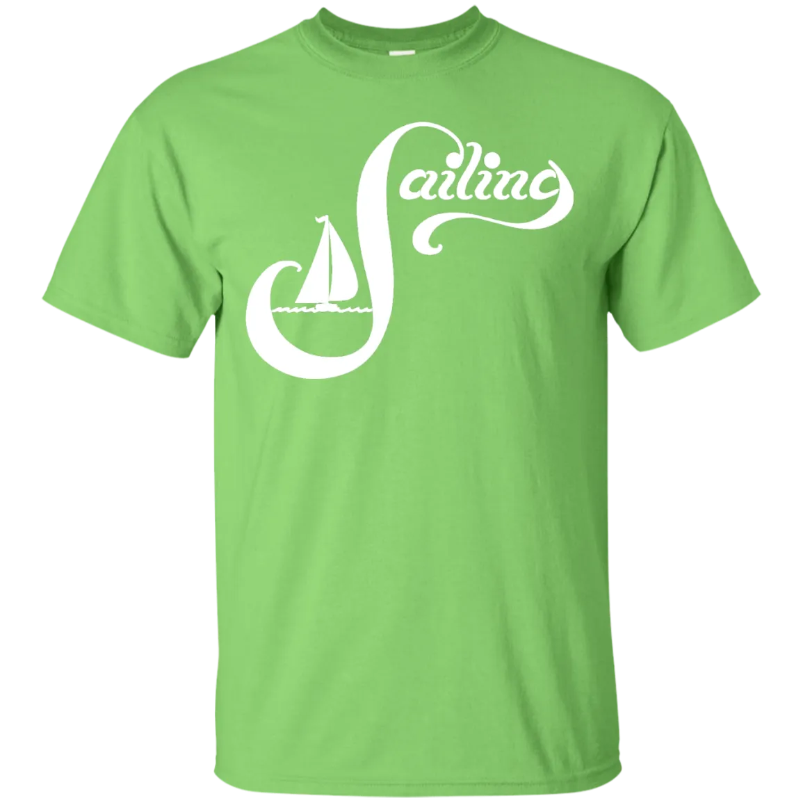 Sailing White on Custom Ultra Cotton T-Shirt