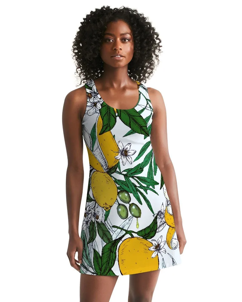 SMF Lemon Olives Feminine Racerback Dress