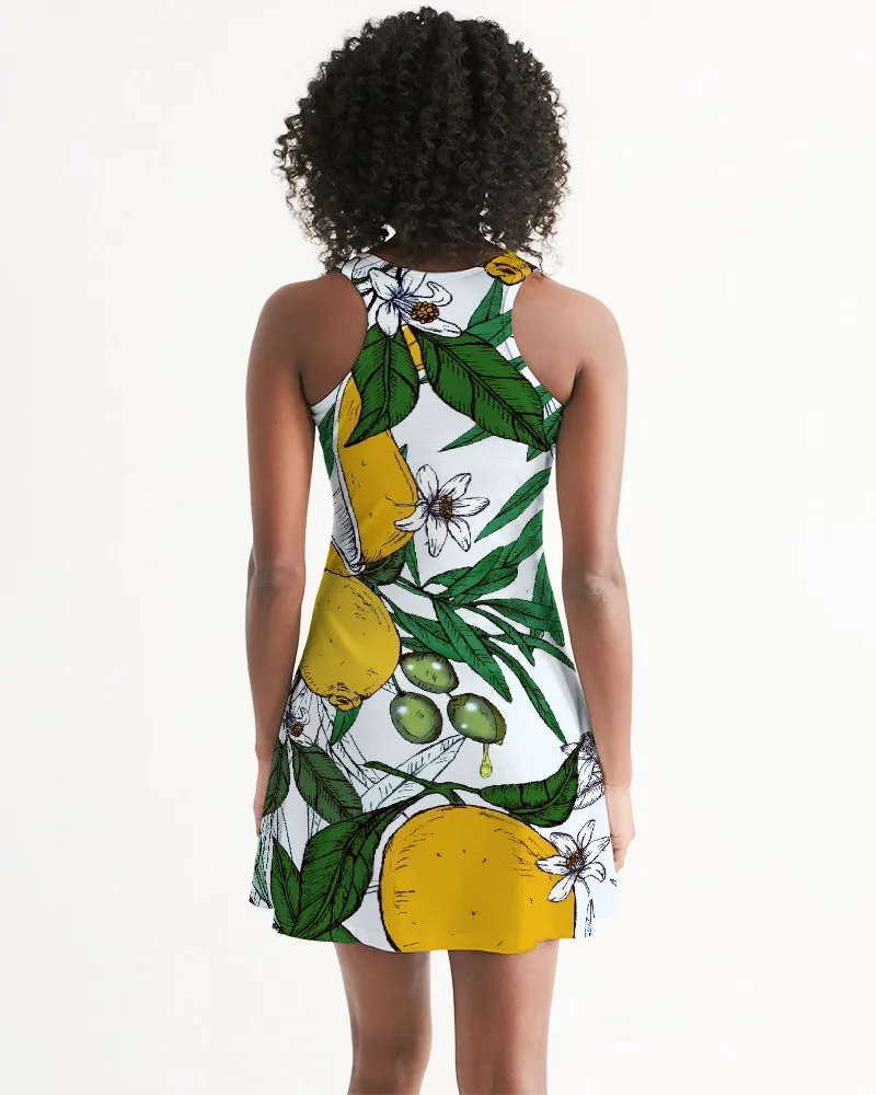 SMF Lemon Olives Feminine Racerback Dress