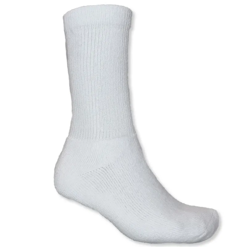 Stone Peak Youth Crew Sport Socks - White 3pk