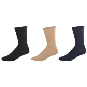 Teen's Crew Socks - Classic Dress Uniform Ribbed 3-Pair Packs