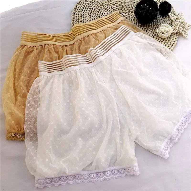 Women's Cute Lace Pattern Pumpkin Shorts