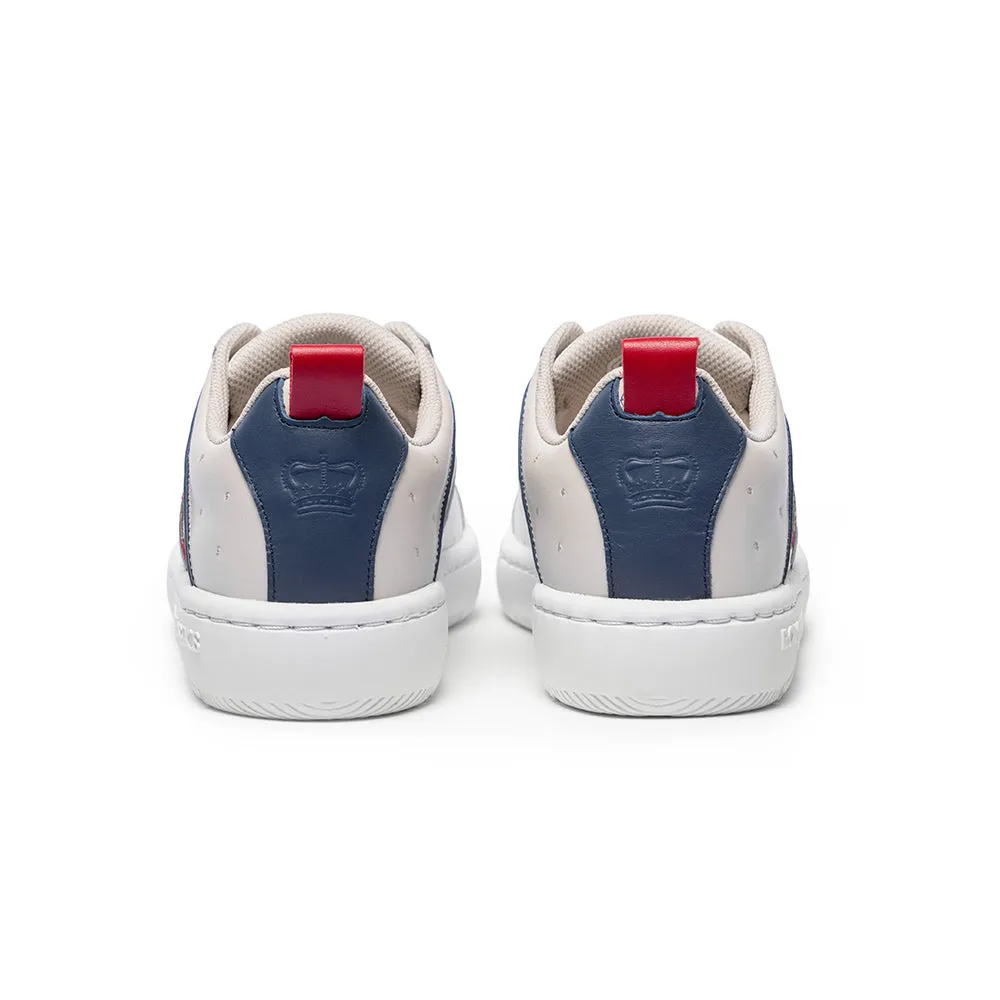 Women's Icon 2.0 White Blue Red Logo Leather Sneakers 96543-015