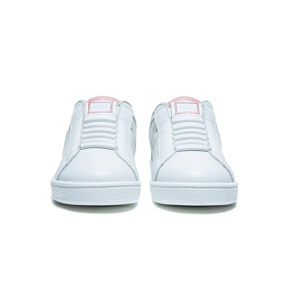 Women's Icon White Red Pink Logo Leather Sneakers 91921-011