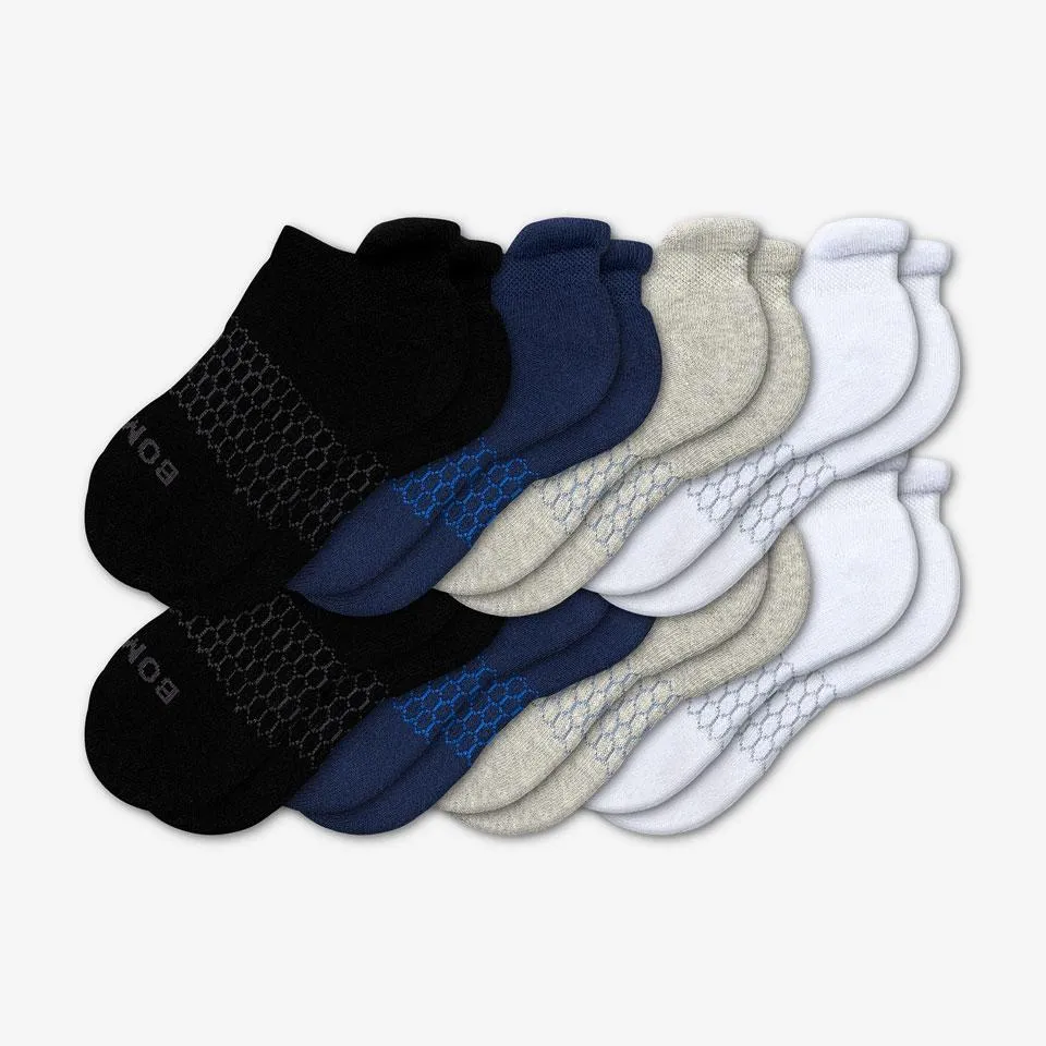 Youth Solids Ankle Sock 8-Pack